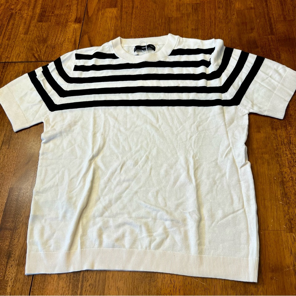 Mango Cream and Black Striped Top